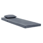 Lounger sunbed Sadie fabric grey 65x185x15cm - Слика 2