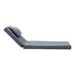 Lounger sunbed Sadie fabric grey 65x185x15cm - Слика 3