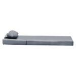 Lounger sunbed Sadie fabric grey 65x185x15cm - Слика 4