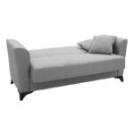 2 seater sofa-bed Asma fabric grey 156x76x85cm - Image 2