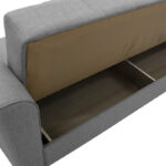 2 seater sofa-bed Asma fabric grey 156x76x85cm - Image 5