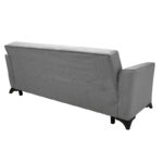 2 seater sofa-bed Asma fabric grey 156x76x85cm - Image 6