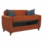 2 seater sofa-bed Antony fabric velvet tile 150x75x85cm - Image 4