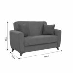 2 seater sofa-bed Antony fabric velvet tile 150x75x85cm - Image 5