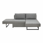 Polymorphic sofa-bed Defry fabric grey 230x165x72cm - Image 2