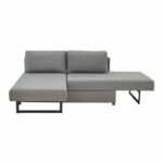 Polymorphic sofa-bed Defry fabric grey 230x165x72cm - Image 4