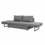 Polymorphic sofa-bed Defry fabric grey 230x165x72cm - Image 5