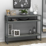 Console Malloy dark grey antique 120x33x90cm - Слика 2