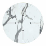 Table top Melody HPL white marble Φ60cm 12mm thick - Слика 2