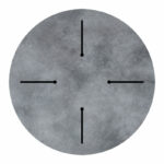 Inspire table top HPL gray cement Φ69cm 12mm thick - Слика 2