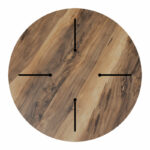 Table top Noble HPL walnut Φ60cm, 12mm thick - Image 2