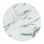 Solace Werzalit white marble table top Φ60cm, 25mm thick
