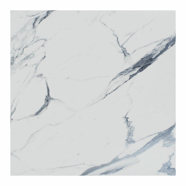 Table top Solace Werzalit white marble 80x80cm thickness 35mm