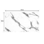 Table top Melody HPL white marble 69x120cm 12mm thick - Image 4