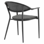 Armchair Pino aluminum black-black textilene - Слика 2