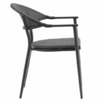 Armchair Pino aluminum black-black textilene - Слика 3