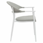 Armchair Pino aluminum white-textilene gray - Слика 3
