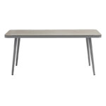 Table Ecco aluminum grey-glass beige 160x90x75cm