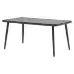 Table Ecco aluminum anthracite-glass gray 160x90x75cm - Слика 2