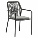 Фотелја Херсон алуминиумска ропа антрацит-сива перница