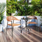 Armchair Freiburg aluminum black-rope natural-brick red - Слика 2