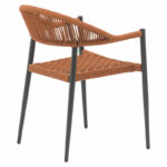 Armchair Freiburg aluminum black-rope natural-brick red - Слика 3