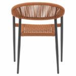 Armchair Freiburg aluminum black-rope natural-brick red - Слика 6