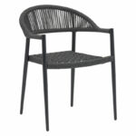 Armchair Freiburg aluminum dark grey-PP grey
