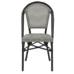 Chair Paris aluminum black-textilene black and white - Слика 2