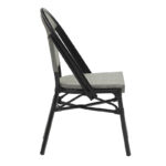 Chair Paris aluminum black-textilene black and white - Слика 4