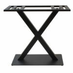 Основа за маса, термички метална, црна 70x40x72 см