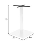 Table base bar Stofan pakowolrd metal white-black 45x45x108cm - Слика 2