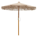 Professional umbrella Renny beige macrame - beech wood Φ2.5me