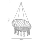 Hammock seat Eventful rope beige 82x82x133cm - Image 3