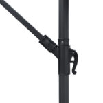 Umbrella with base Jiopel single piece aluminium-fabric beige-grey D3m - Image 2