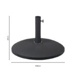 Cement black umbrella Elfie base 50kg D58cm - Слика 2