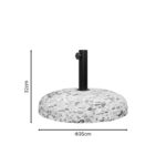 Cement umbrella base with cobble stone 15kg D35cm - Слика 2