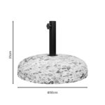 Cement umbrella base with cobble stone Nimbus 25kg D50cm - Слика 2