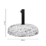 Cement ubrella base with cobble stone Nimbus 35kg D50cm - Слика 2