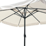 Professional umbrella Shoreline one-piece mesh aluminum-beige fabric 4x4x2.9m - Слика 2