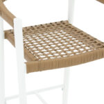 Bar stool Kerr pe rattan natural-leg white aluminum - Слика 6