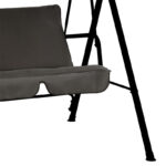 Globo Pakoworld swing chair black metal frame with anthracite-colored fabric 170x110x153 cm - Image 6