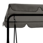 Globo garden swing metal black-fabric grey 170x110x153cm - Image 4