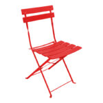 Bistro 3 pcs metal folding dining table in red shade D60x71cm - Слика 3