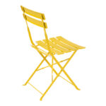 Bistro 3 pcs metal folding dining table in yellow shade D60x71cm - Слика 4