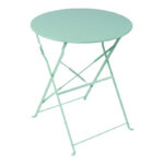 Bistro 3 pcs metal folding dining table in green shade D60x71cm - Слика 6