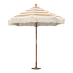 Градинарска чадорче Брилие дрво-макраме Д2.70x2.60 м кафеаво-бела