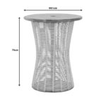 Table Lemelo metal-sal wood-jute in ecru shade Φ61x76cm - Image 2