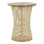 Table Lemelo metal-sal wood-jute in ecru shade Φ61x76cm