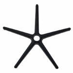 Канцелариска столица Pakoworld PP со ѕвезда, црна, D54 см